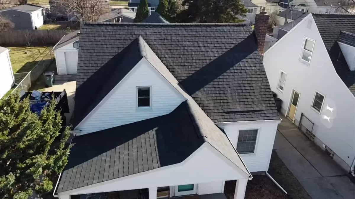 Roof Replacement at 2251 Columbia Road, Berkley by Roofing Army Roof Replacement in Berkley with Atlas Black Shadow shingles — completed by Roofing Army