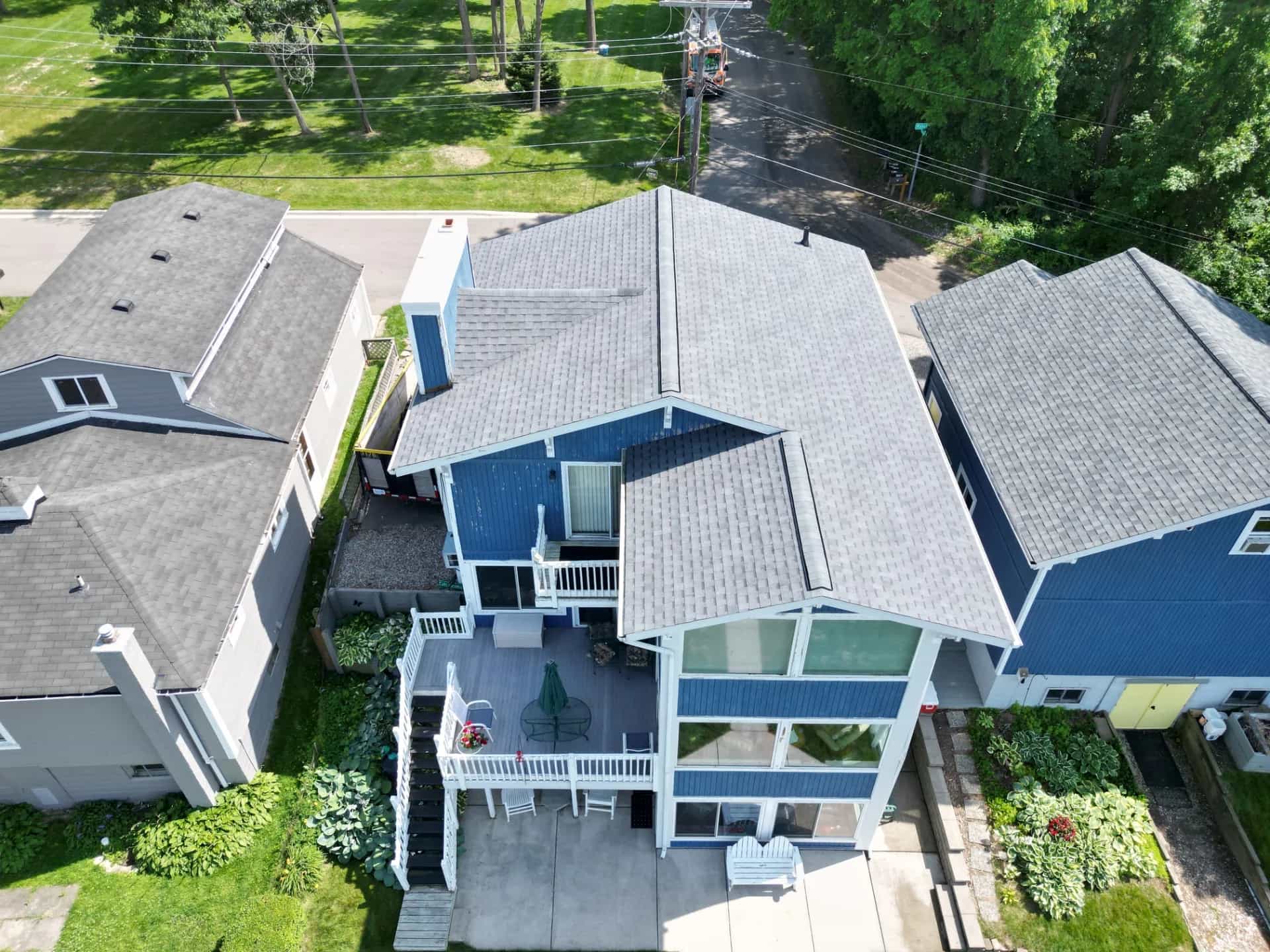 Roof Replacement at 684 Manotic Drive, Leonard by Roofing Army Roof Replacement in Leonard with Atlas Pinnacle Pristine Pewter shingles — completed by Roofing Army